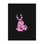 Vintage Pink 50s Be-bop Dress Postcard