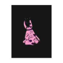 Vintage Pink 50s Be-bop Dress Postcard
