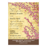 Vintage Pink Cherry Blossom Wedding Invitations