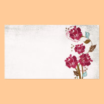 Vintage pink flowers Business Card business cards