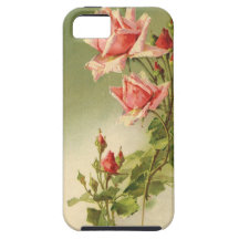 Vintage Pink Garden Roses for Valentine's Day iPhone 5 Covers