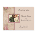 Vintage Pink Lilacs Save The Date postcards