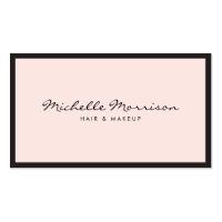 Vintage Pink Makeup and Beauty Business Card