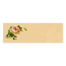Vintage Pink Rose Business Profile Card Business Card Template