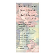 Vintage Pink Rosse Wedding Programs Custom Rack Cards