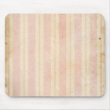 Vintage Pink Stripes Mousepad
