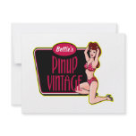 Vintage Pinup Girl invitations