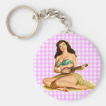 Vintage Pinup Lady Keychain