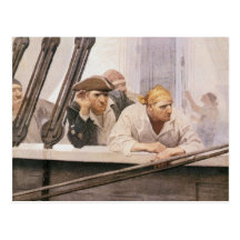 Vintage Pirates; Brig Covenant in a Fog, NC Wyeth Post Card