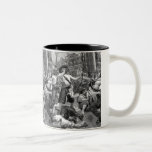 Vintage Pirates Drinking and Fighting on the Ship Coffee Mugs