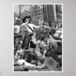 Vintage Pirates Drinking and Fighting posters