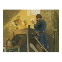 Vintage Pirates Gambling in a Prison, NC Wyeth Post Cards
