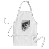 Vintage Pirates; Tailpiece, Black and White Sketch Aprons