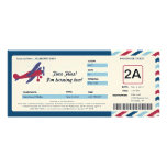 Vintage Plane Birthday Boarding Pass Ticket Invite