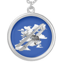 Vintage Plane Necklace