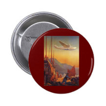 Vintage Plane Travelling on Vacation in the Orient Pins