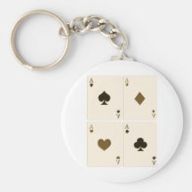 Vintage Playing Cards Keychain