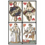 Vintage Playing Cards - Kings and Queens of Hearts t-shirts