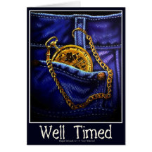 Vintage Pocketwatch Greeting Cards