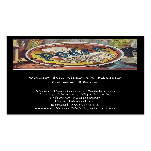 Vintage Poker Mens Smoking Room Gambling Business Cards