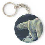 Vintage Polar Bear on an Iceberg in the Arctic keychains