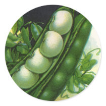 Vintage Pole Lima Beans Seed Packet Label Art Sticker