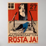 Vintage Polish Prohibition Poster 1922 Large Canva posters