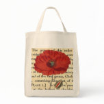 Vintage Poppy Antique Botanical Collage bags