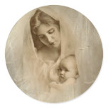 Vintage Portrait, Loving Mother Holding Baby Child