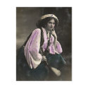 Vintage Portrait of a Gypsy Girl postcards