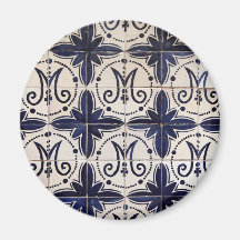 Vintage portuguese azulejo fridge magnets
