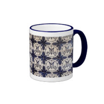 Vintage portuguese azulejo mugs