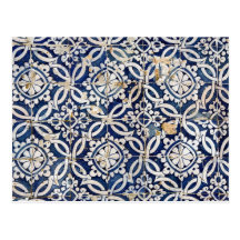 Vintage Portuguese Azulejo Postcard