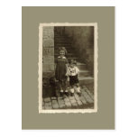 Vintage Postcard - Boy and Girl