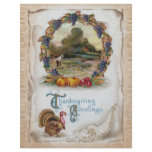 Vintage Postcard Holiday Turkey flyers