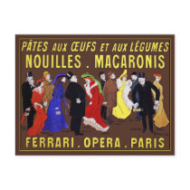 Vintage Postcard: Leonetto Cappiello - Pâtes aux O