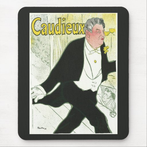 Vintage Poster, Caudieux by Toulouse Lautrec Mousemat