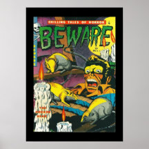 Vintage Poster Comic Book Covers Beware