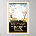 Vintage Poster Print Baltimore Railroad Large