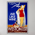 Vintage Poster Print Weston Super Mare