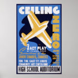 Vintage Posters, Ceiling Zero Aeroplane WPA poster posters