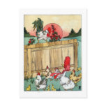 Vintage Poultry, Rooster Leads A Meeting Postcards
