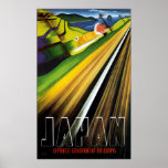 Vintage Pre-war Japan Rail Travel Print