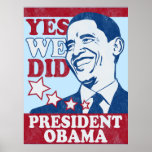 Vintage President Obama Poster posters