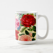 Vintage Pretty Chic Floral Rose Garden Collage Mug
