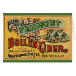 Vintage Product Label Art Brattleboro Boiled Cider Greeting Card