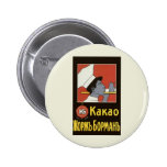 Vintage Product Label; Kakao Russian Hot Chocolate Pinback Buttons