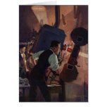 Vintage Projectionist in a Movie Theatre cards