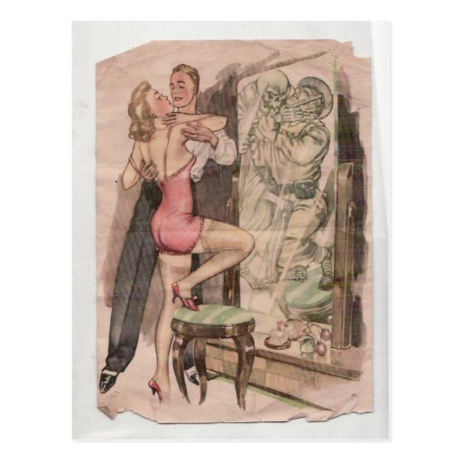 Vintage Propaganda -- Sex is Bad! Mirror Postcards