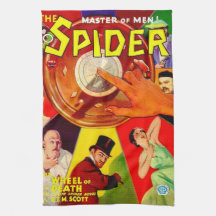 VINTAGE PULP ILLUSTRATION  Kitchen Towel